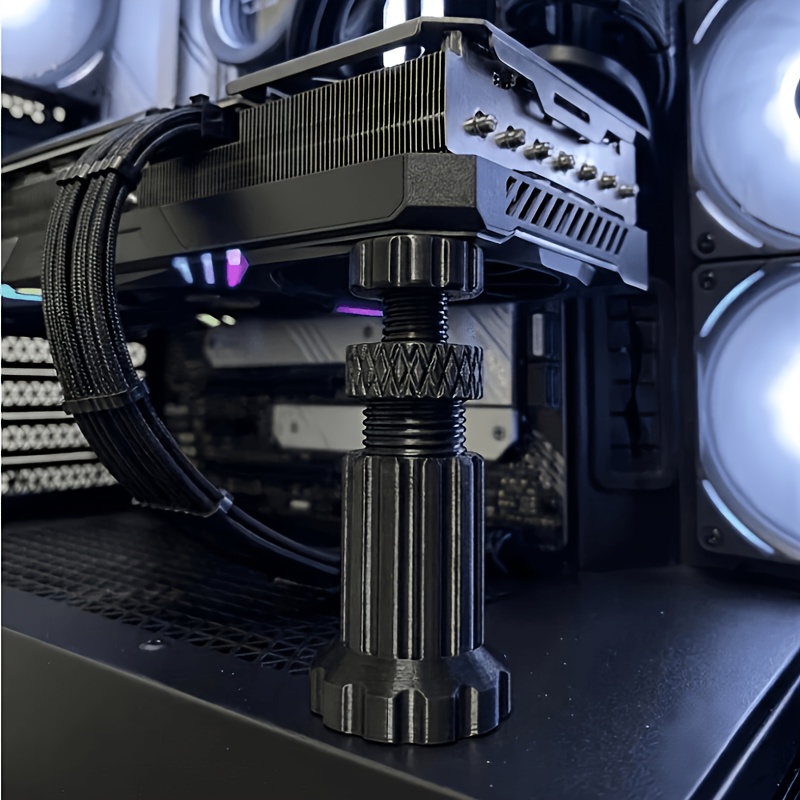 TEMU Universal 2-stage Height Adjustable Support Bracket - Heavy Duty Gpu Sag Stopper & Desktop Riser Stand