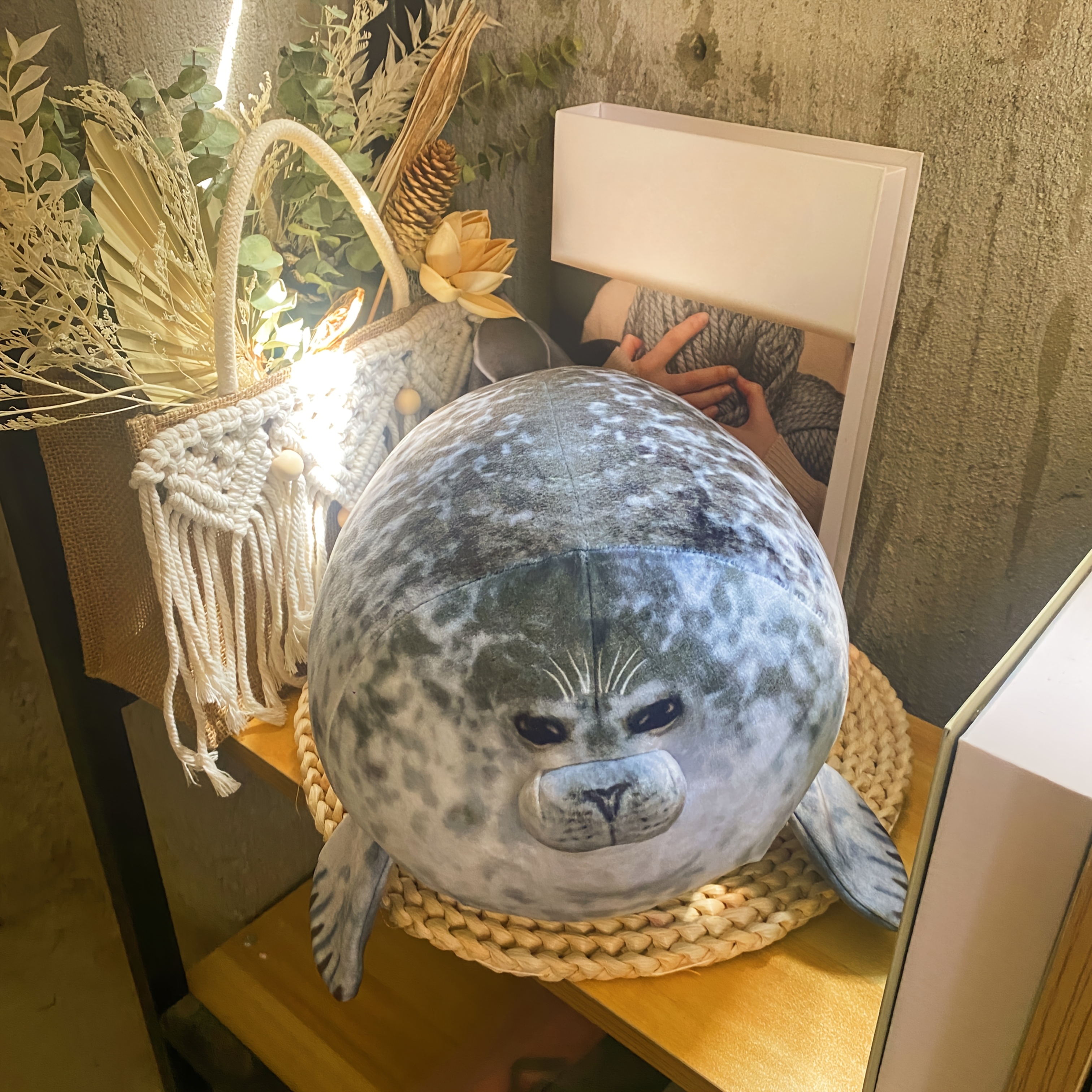 Image of Sea Lion Plush Stuffed Animal, Realistic Sea Lion Pillow, Aquarium Soft Cuddly Cushion, Ocean-themed Plush Toy. Stuffed Animals & , Kids' Toys, Birthday Gift, Holiday Present