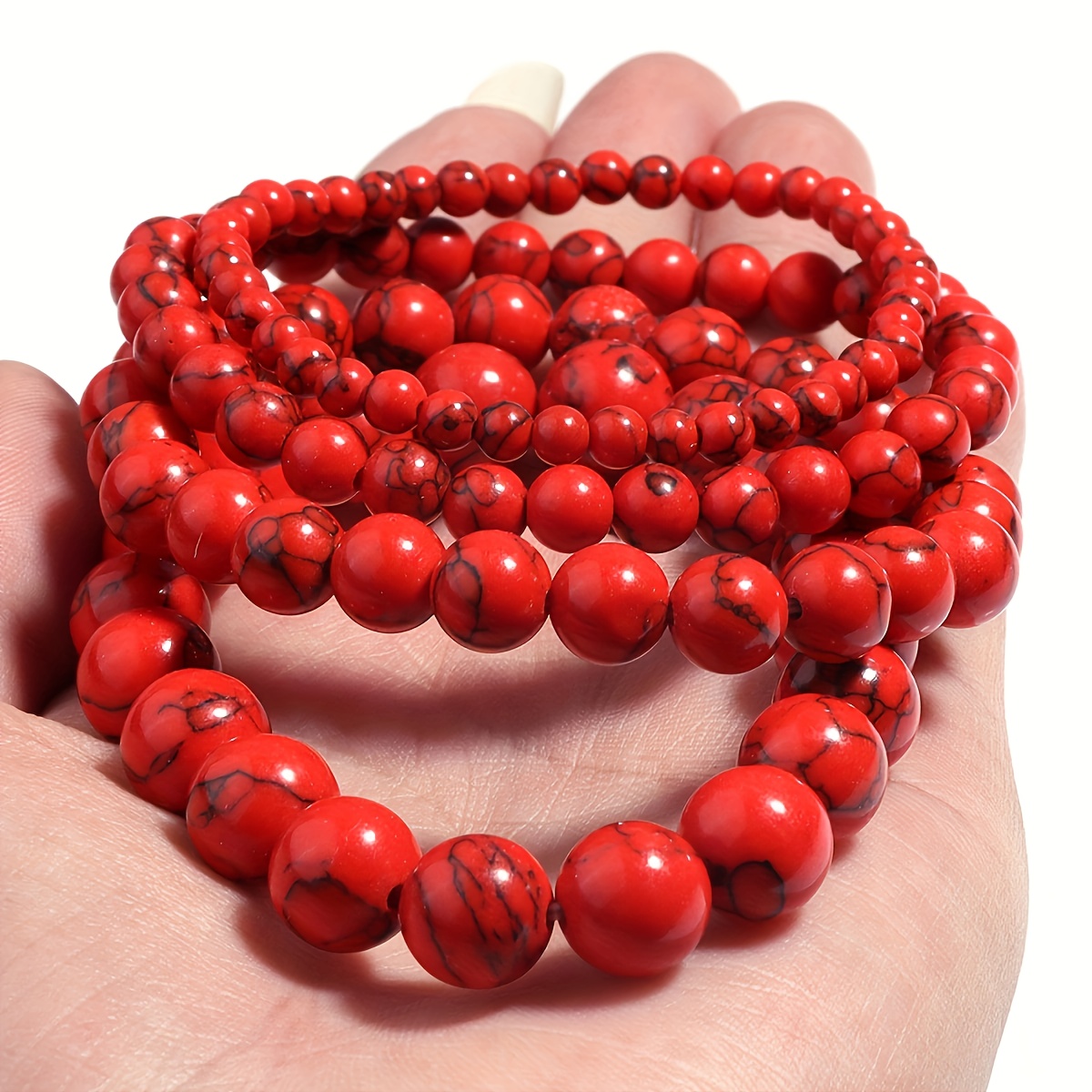 Vintage Chinese Style Couple's Red Bracelets Set