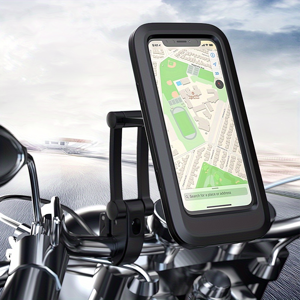 

secure Grip" Waterproof Motorcycle Phone Mount - 360° Swivel, Adjustable Bike & Gps Holder For Cyclists