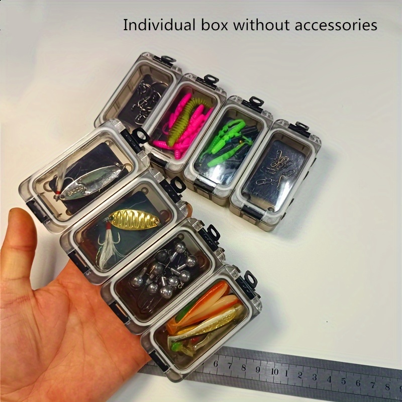 

8pcs Storage Box, Lure And Hook Storage Box, Magnetic For Free , Transparent Fishing With Strong Magnetic Storage Belt, Waterproof Seal