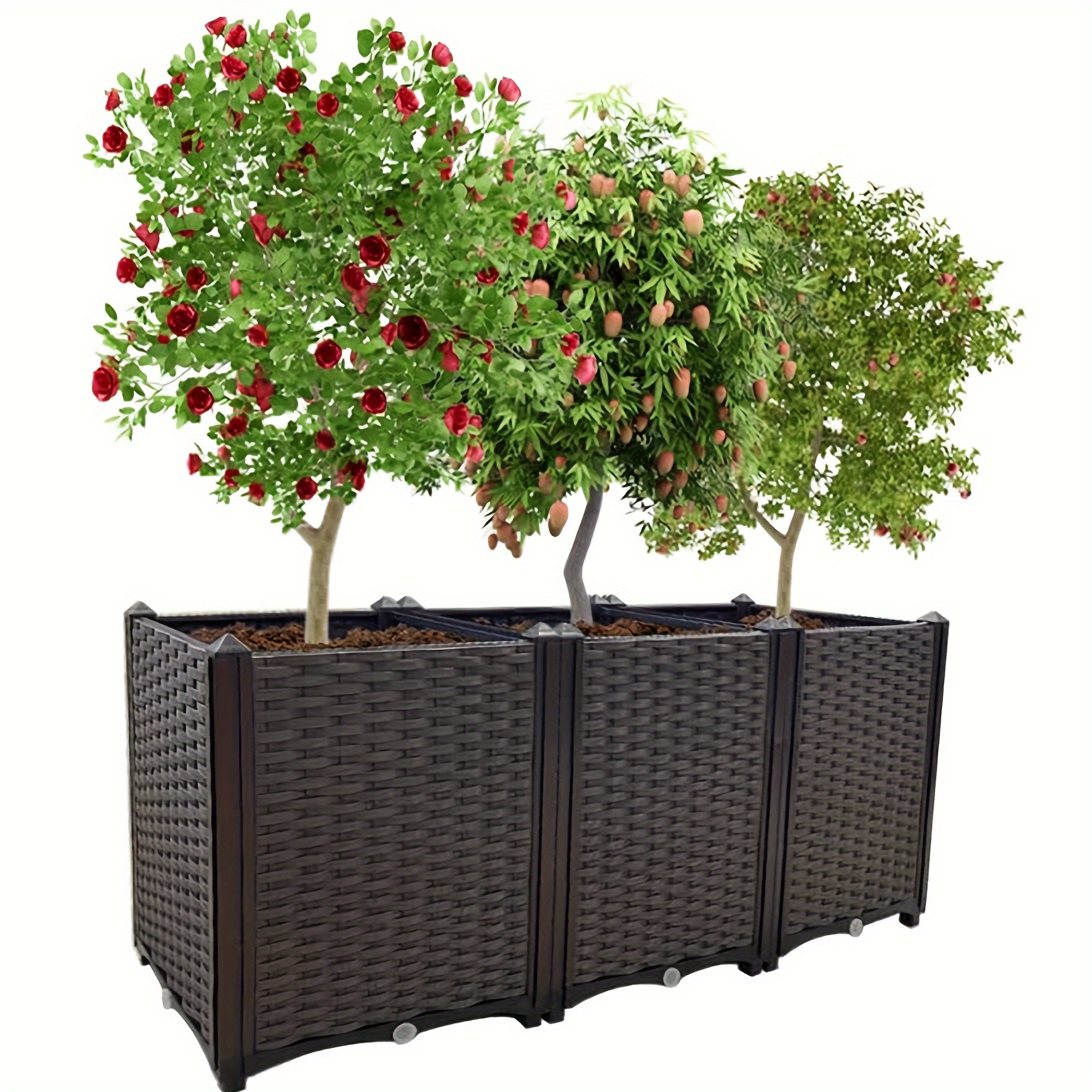 

Raised Garden Bed Planter For Outdoor Plants Elevated Garden Boxes Plant Pots Plastic Planter Box Of Garden Patio Balcony Deck To Planting Flowers Vegetables Tomato And