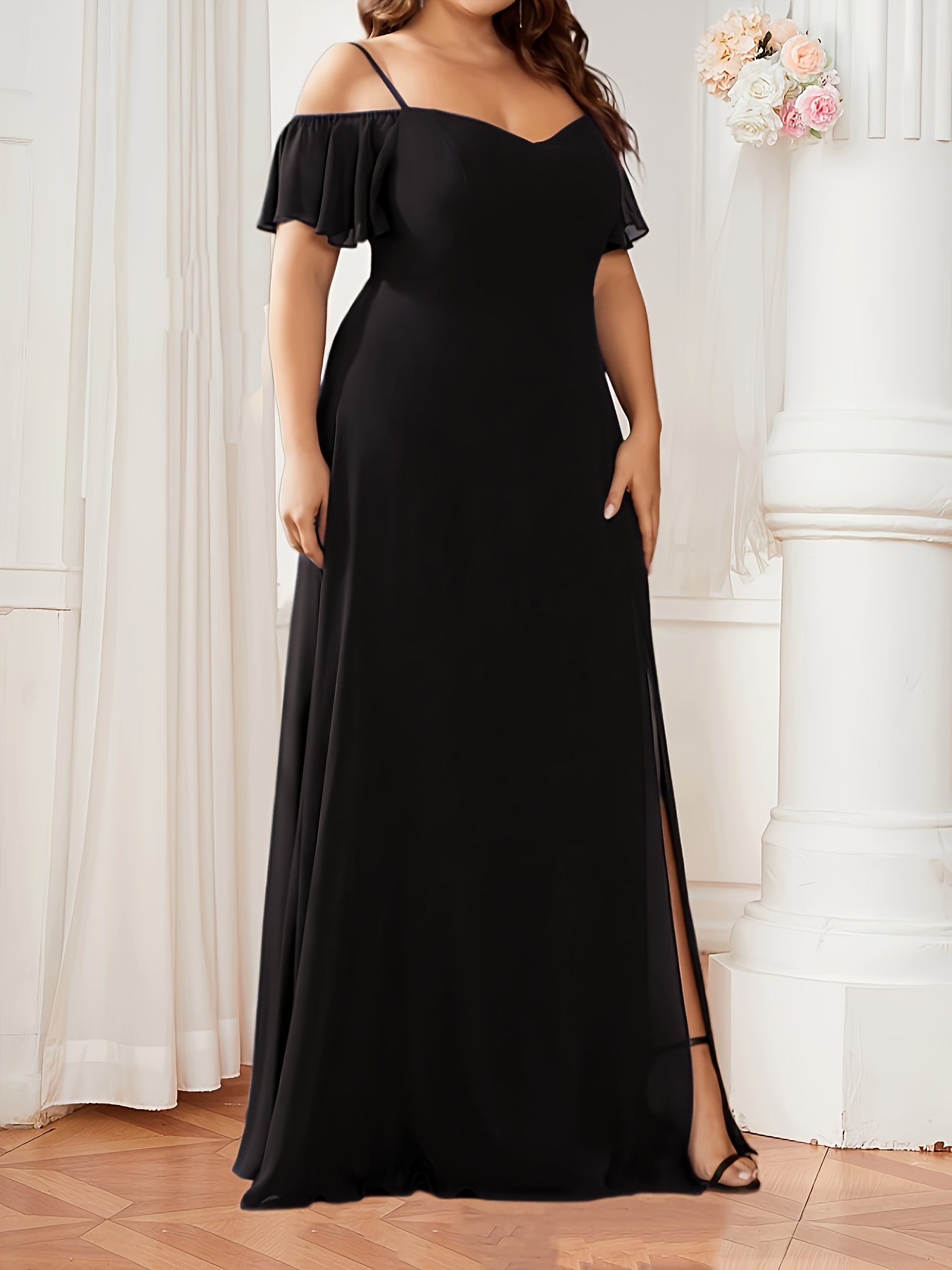 black formal gown sold on Temu Philippines