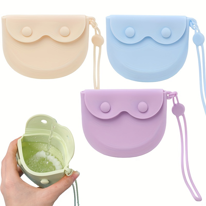 

Boîte de prothèse en silicone avec couvercle, pochette de rangement portable pour appareil de rétention, conteneur pour protège-dents orthodontique, serrage facile pour les et