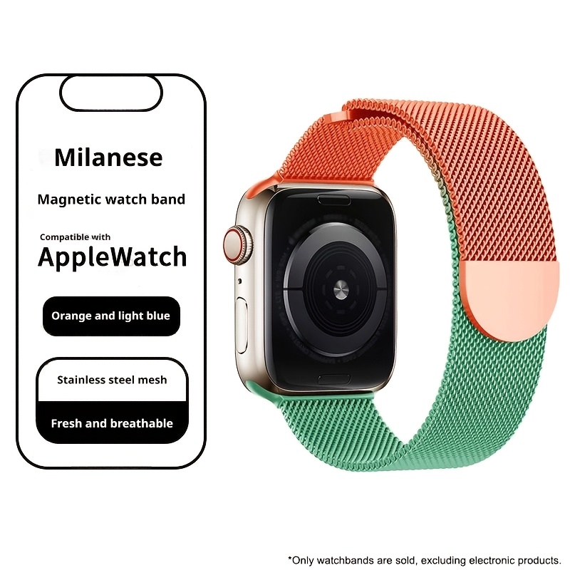 TEMU Milanese Magnetic Ring Is Compatible With For Watch 38mm/40mm/41mm/42mm/44mm/45mm/46mm/49mm Dial, Compatible With For Iwatch Ultra//series