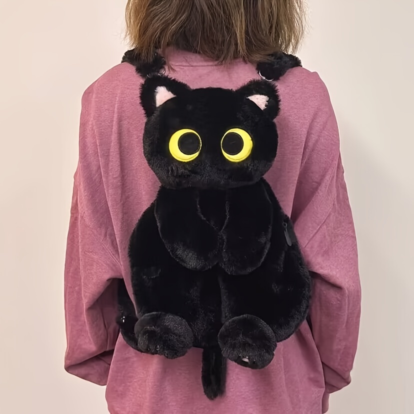 

Festive Plush Cat Backpack: Perfect For Christmas, Halloween, Easter, Valentine's Day, And Thanksgiving - No Feathers, Vegan-friendly, And Easy To Carry