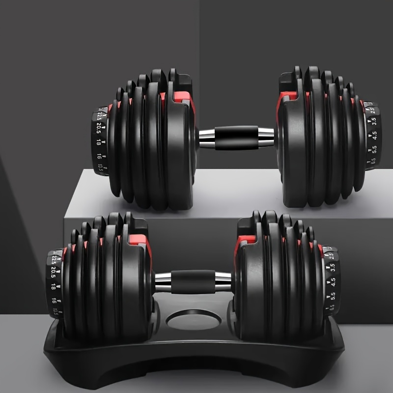 Jl1pair Adjustable Dumbbell 24kg Anti Slip Grip Home Gym Strength Training Equipment