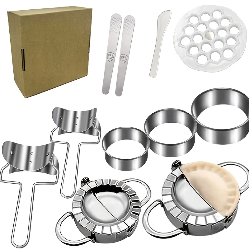 Dumpling Making Molds, 10pcs Stainless Steel Kitchen Gadget Set. Versatile Baking Tools Can Be Used For Cookie Making, A Practical Multi-functional Kitchen Baking Kit