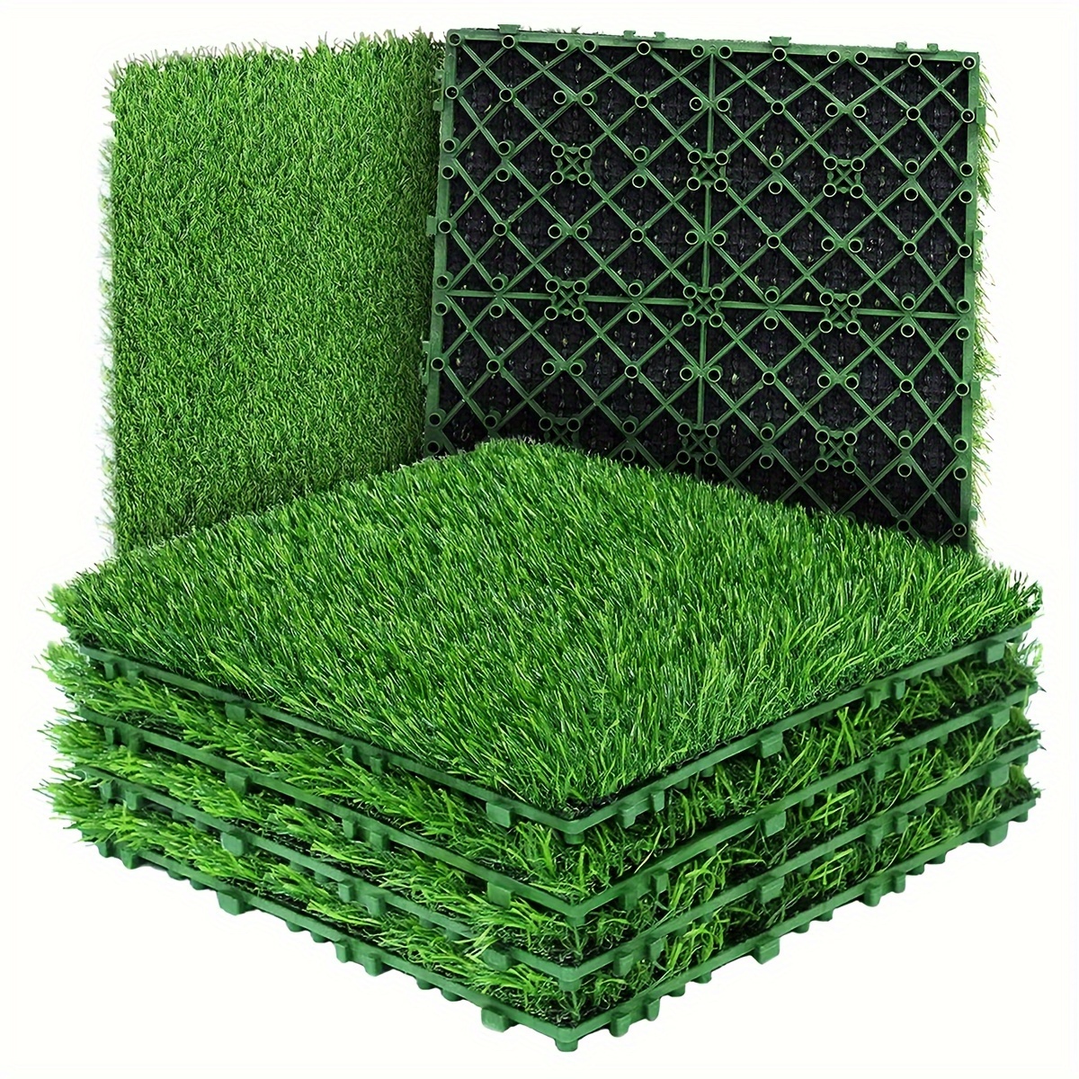 

6pcs Fake Grass Artificial Turf, Simulation Lawn For Pets Potty Training, Plastic Green Carpet For Outdoor And Indoor, Garden Playground Decoration Grass, Artificial Lawn