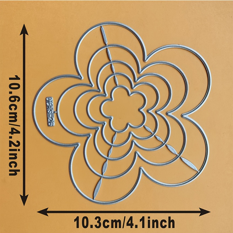 TEMU 1pc Elegant Metal Flower Silhouette Die Cutting Stamps - Ideal For Birthdays, Weddings, Valentine's Day | Diy Paper Flowers, Scrapbooking, And