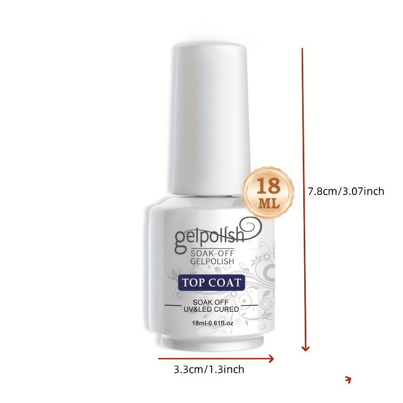 Image of 18ml Gel Polish No Wipe Gel - Clear Color Gel Shine Finish And Long Lasting, Soak Off Nail Lamp Gel, 8ml Gift For
