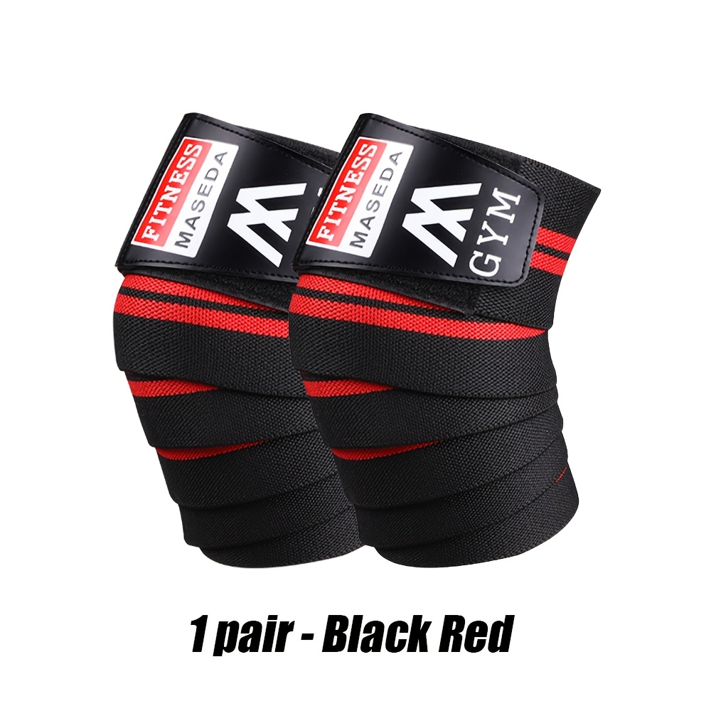 TEMU 1 Pair Of Knee Support Sleeves With Adjustable Knee Compression Bands, Weightlifting, Squats, Leg Compressions, And Cross Training, Suitable For