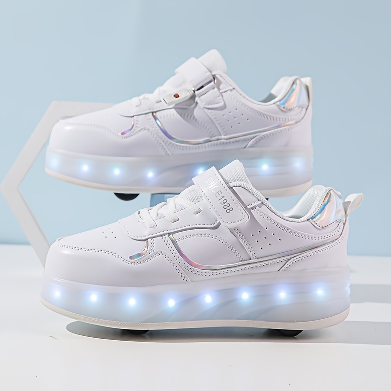 led light sneakers teens purple glow in dark Temu Chile