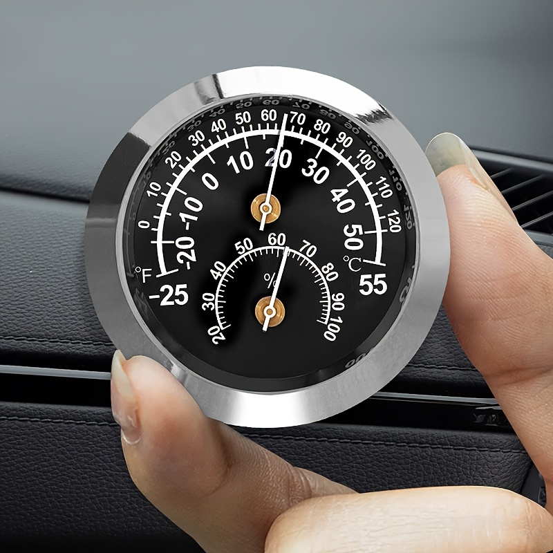Image of Physical Mechanical Thermometer Without Electricity Or 5cm/1.97inch Temperature Indicator For Indoor And Outdoor Use, Car Ornament, Vehicle Interior Decor, Hanging Accessory