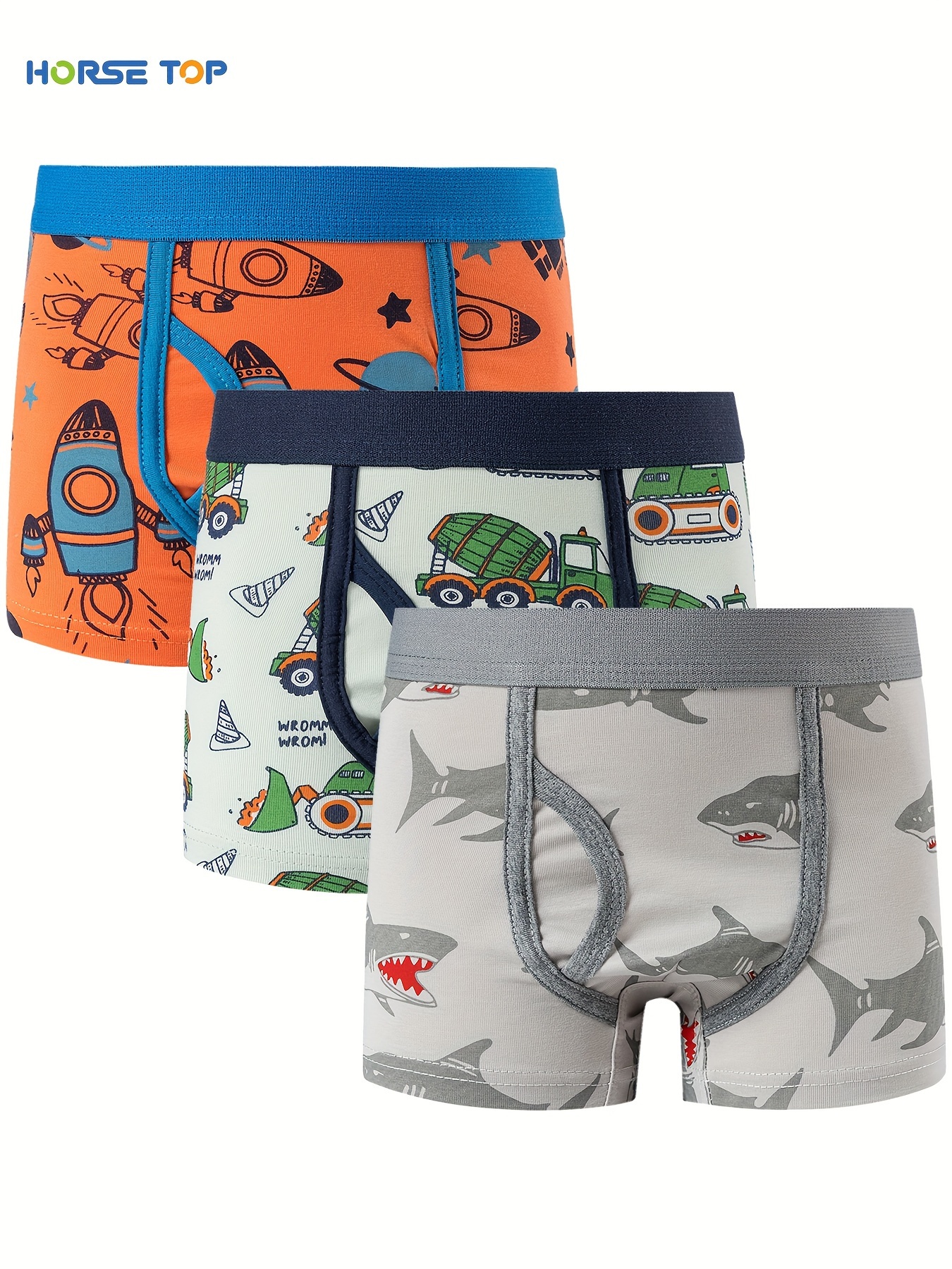 Boys Shark Print Sleeveless Tank Top Matching Briefs Boxers - Temu
