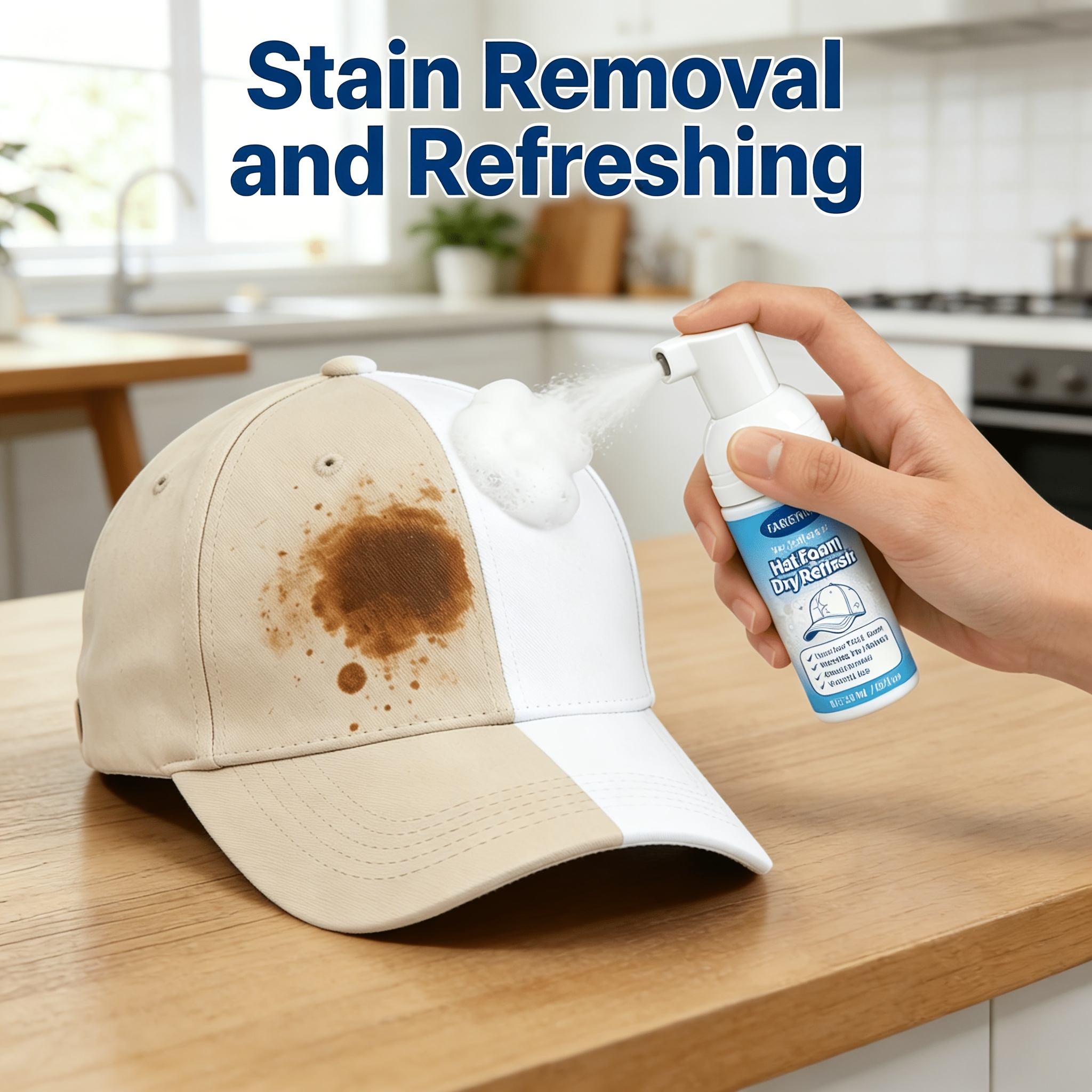     hat cleaner deep   sweat stains and grease while preserving the hats shape and color without damaging the fabric suitable for baseball caps bucket hats visor caps and knit hats