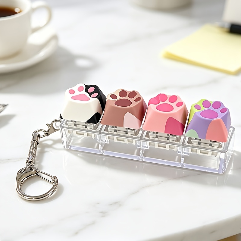 TEMU Jouet anti-stress clavier , son clair, porte-clés cliquet anti-stress, bouton clavier créatif – Soulagement de l'anxiété et de la concentration