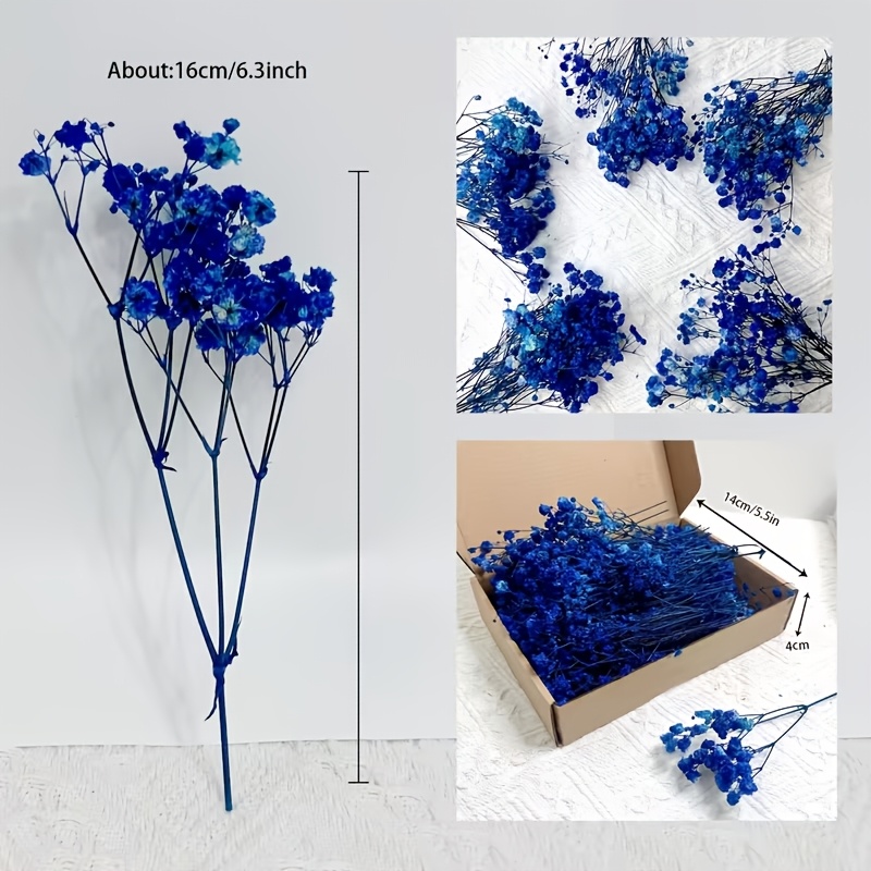 E-shop mit ca. 56 künstlichen blauen Schleierkraut-Blumensträußen, künstliche Schleierkraut-Blumen mit realer Textur, geeignet für Hochzeiten,