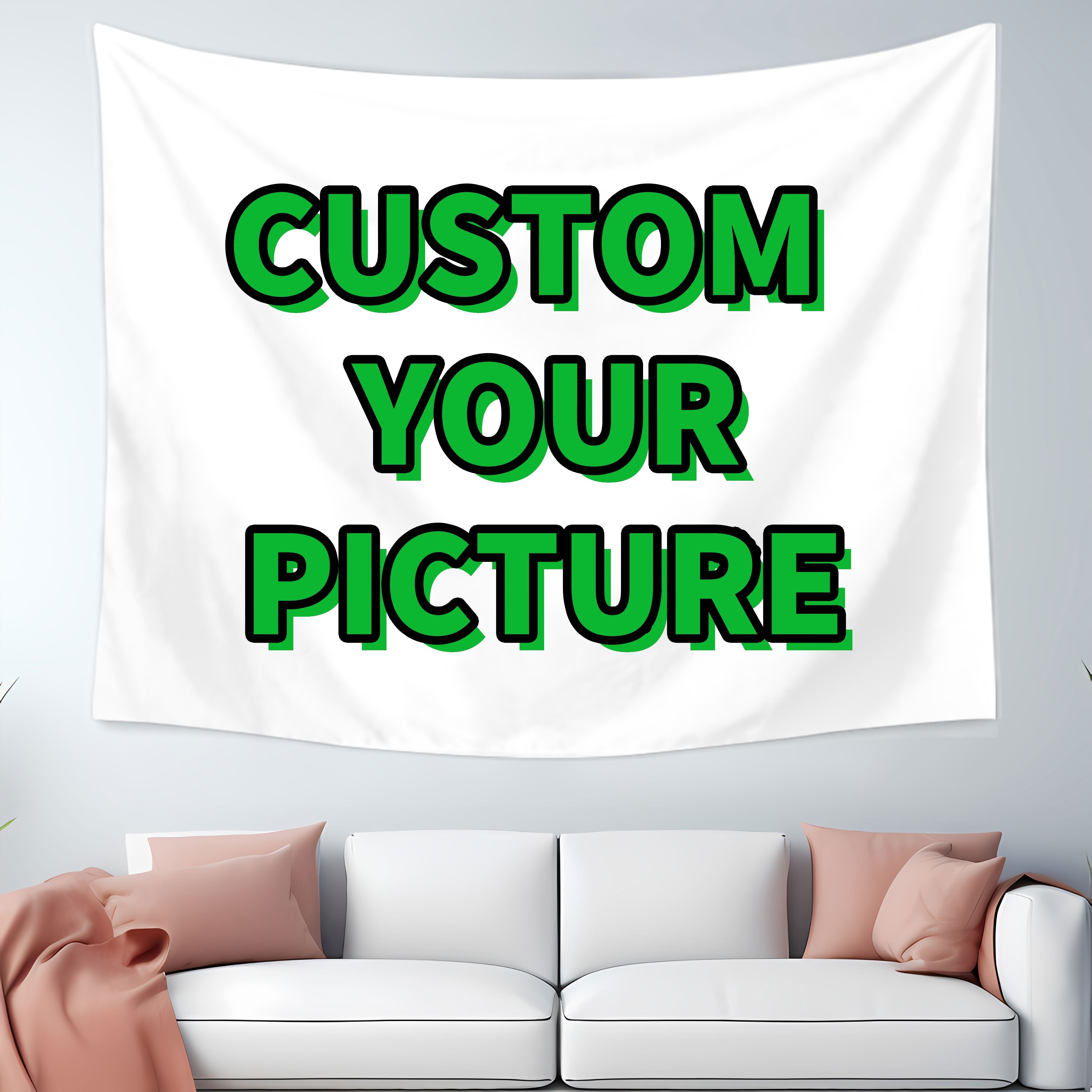 

1pc Customize Pattern Tapestry, Wall Hanging Tapestries, Personalized Backdrop Background, Home Decor Party Decor, With Free Installation Accessories