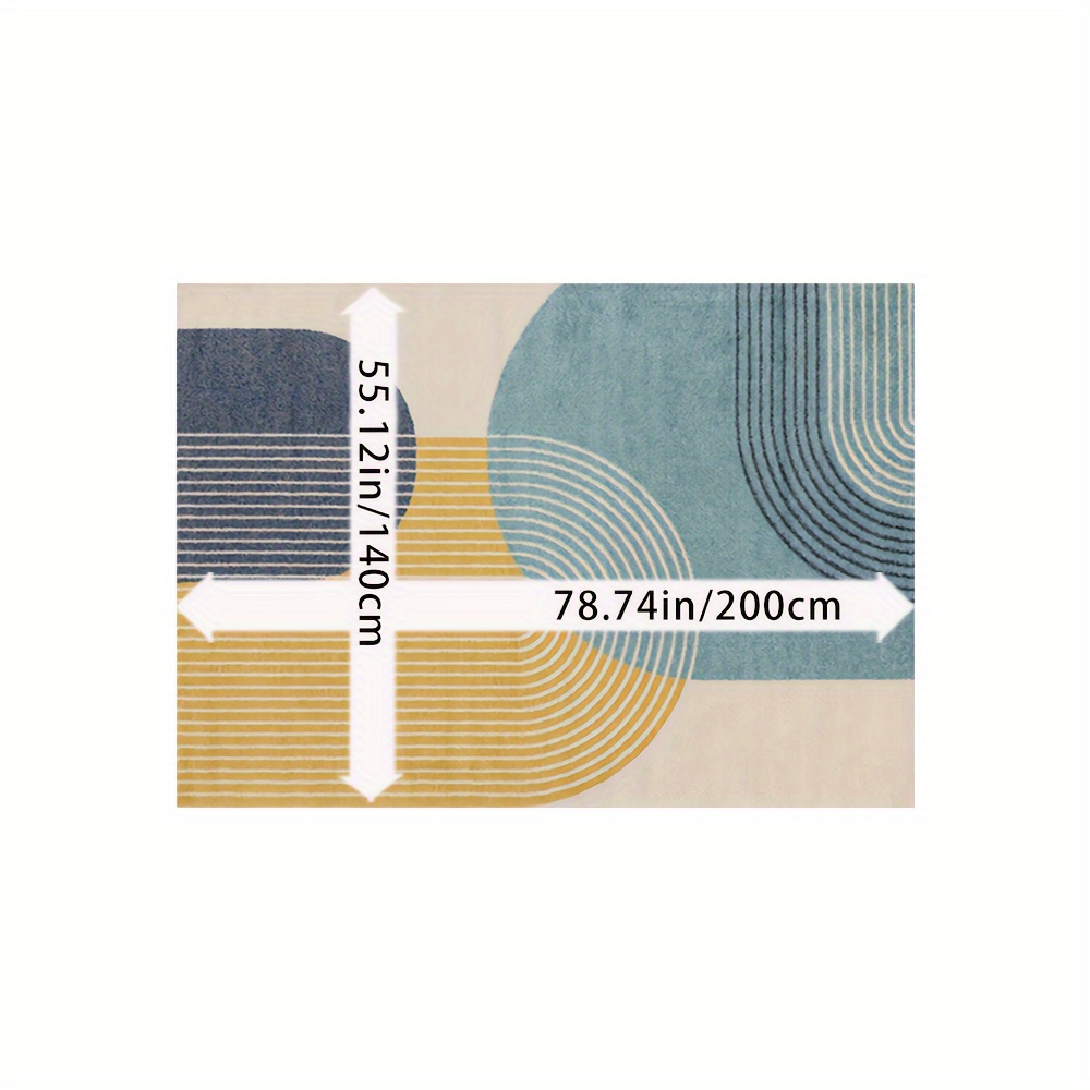 TEMU Zerbino in Velluto di con Retro Peluche a + 800gsm Motivo Patchwork Geometrico Moderno e Minimalista per Esterno, Stile Decorativo Confortevole