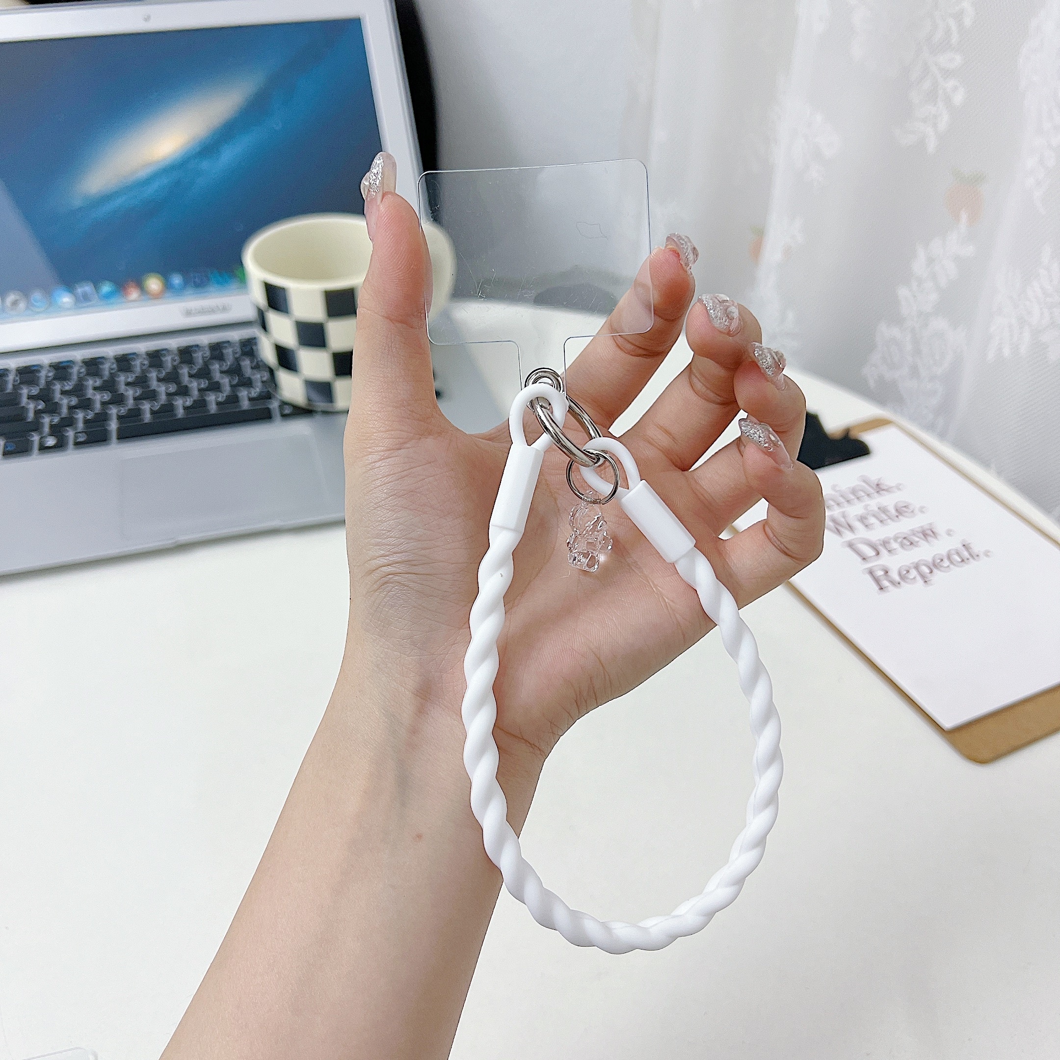 Perfect Gift: Silicone Cell Phone Hand Wrist Strap Key Chain - Temu Canada