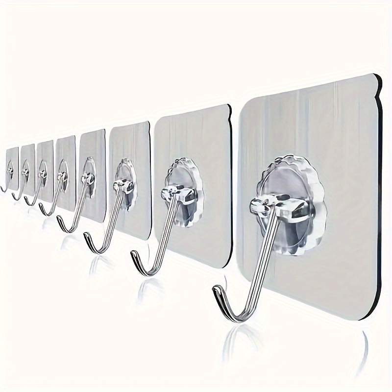 12Pcs Adhesive Hooks for Hanging Heavy Duty Wall Hooks Self Adhesive Towel  Coat Hooks