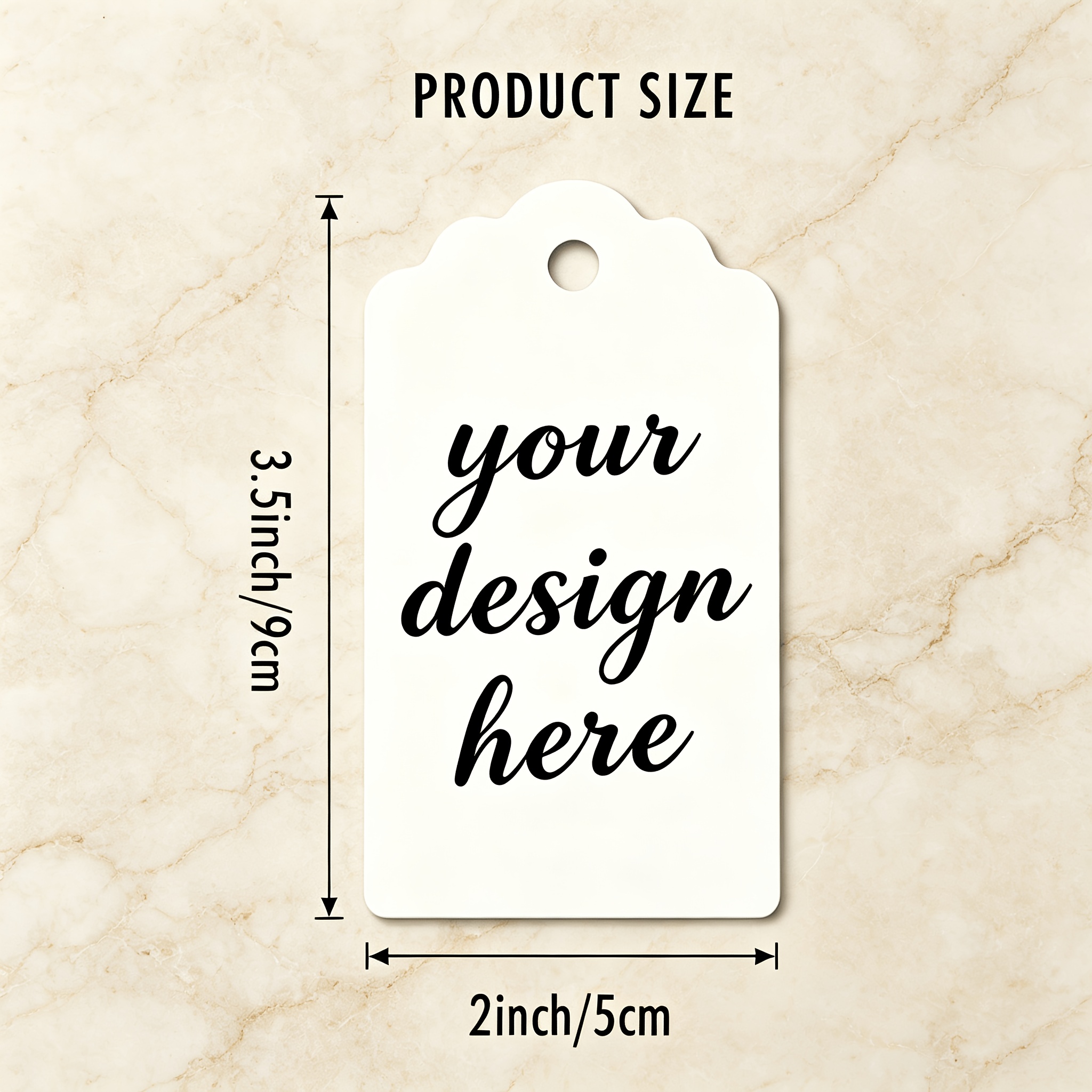 TEMU Personalized Custom Blank Hang Tags, Custom Printed Brand Hanging Labels, Pre- -shaped Tags For Small Business Gift Packaging