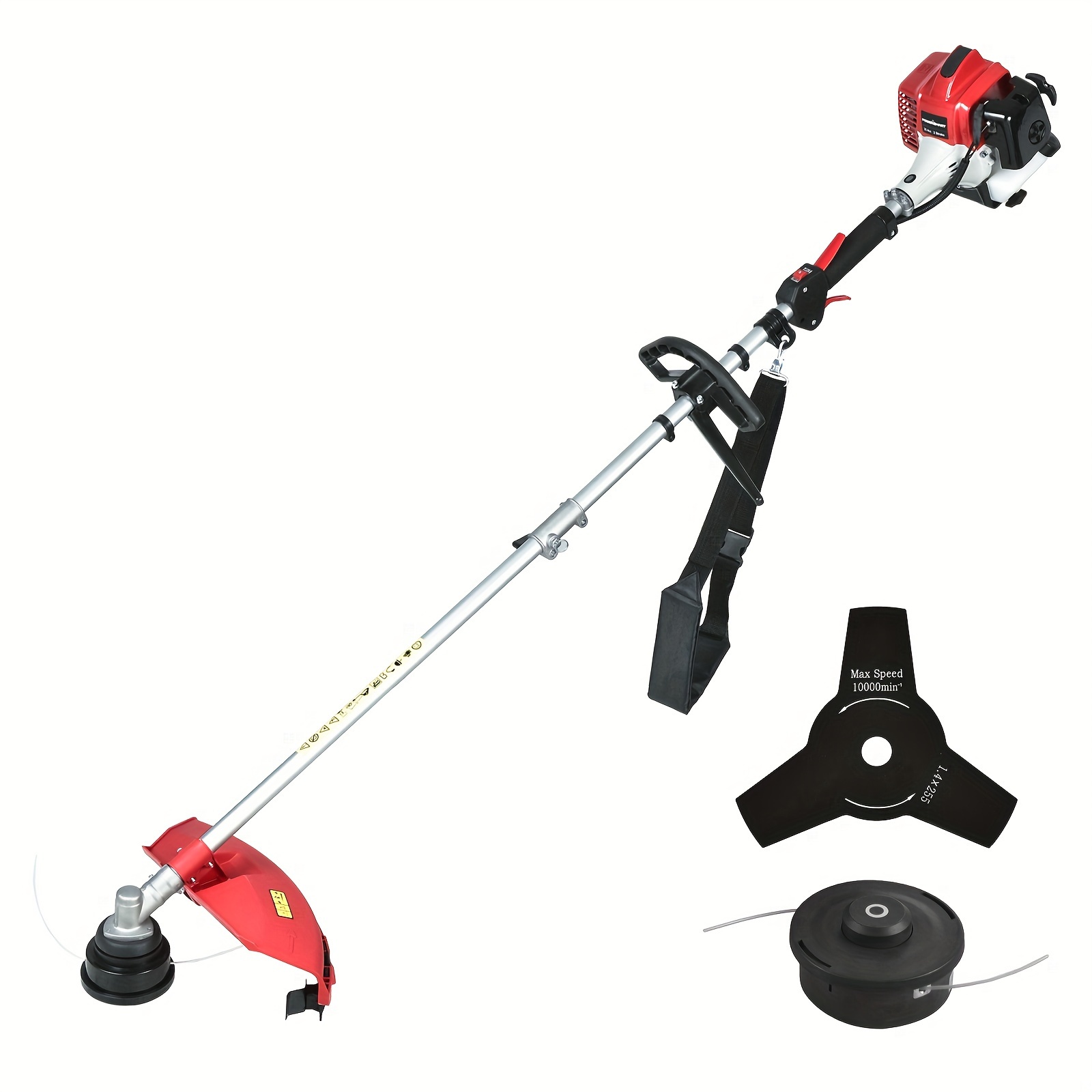 

Gas Powered, 2-cycle 25.4cc Gas String Trimmer/edger, 16" And 10" Brush Cutter & Shoulder Strap Included