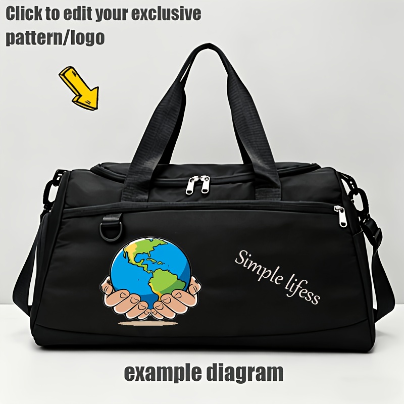 TEMU Borsa da palestra da donna con 1 foto/ personalizzato, che pu簷 anche personalizzata con una firma/motivo. Questa borsa tote da viaggio di grande