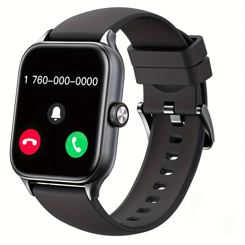 relógio inteligente de 1.85 com rastreamento e chamadas sem fio - monitor de fitness para homens e mulheres, mais de 100 esportivos, assistente de voz ai, computador, carregamento usb, compatível com e for iphone, adequado para telefones 1