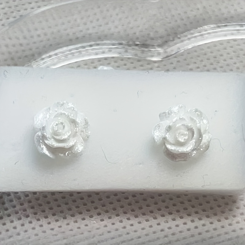 Fairy Fine Glitter Rose Earrings & Daily Earrings Set