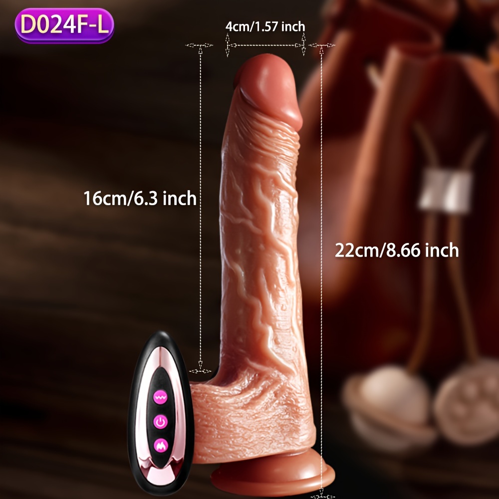 1pc realistic electric telescopic   with suction cup silicone  s for women adult   toys female massage masturbation   g spot and anal play details 1