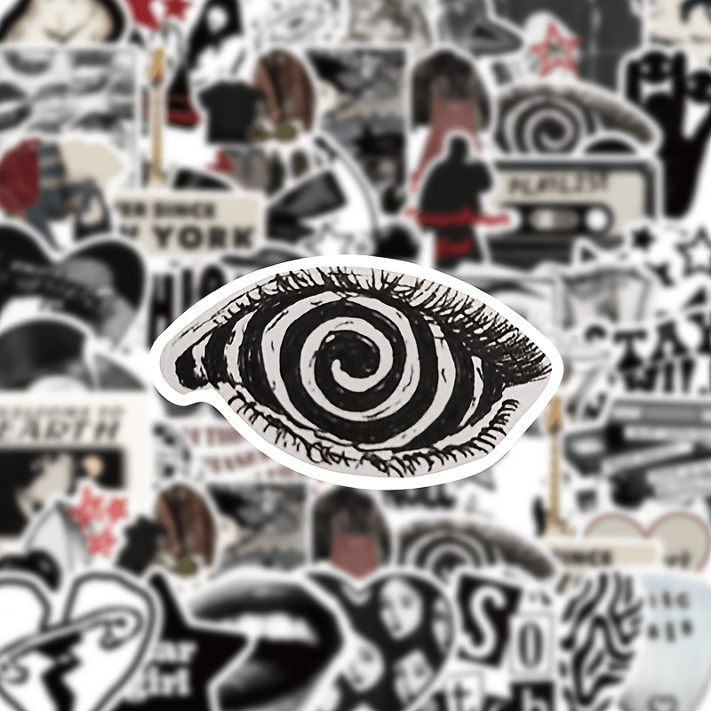 Image of 50 Sheets Of Y2k Downtown Style Graffiti Stickers, Tablet Laptop Stickers, Mobile Phone Decoration, Fun Decoration Sticker Set, Disposable Color Stickers, For Pads