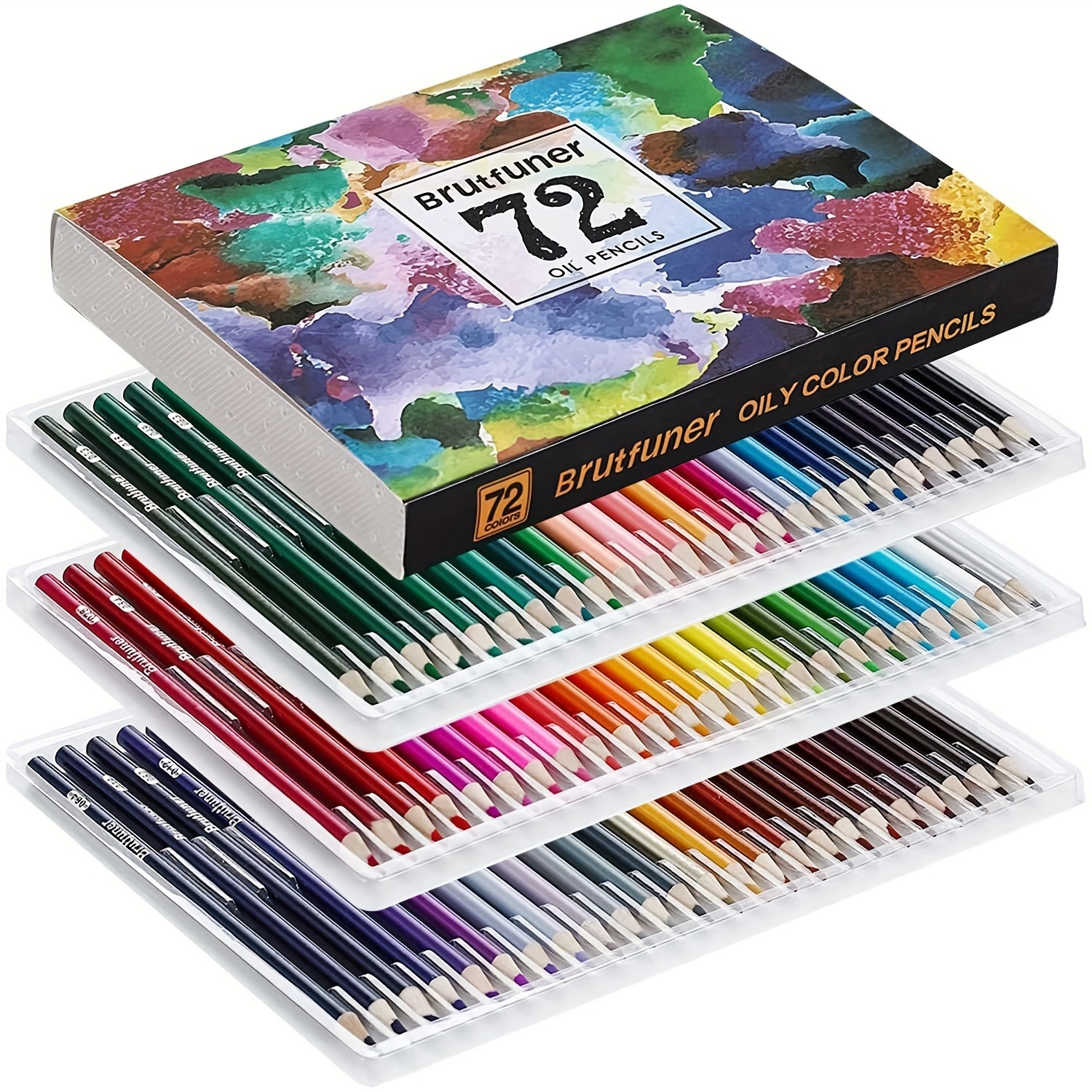 

72pcs Colored Pencils Oil Pencils Coloring Pencils Drawing Pencils Soft Cores Colored Pencils For Adult Coloring Books