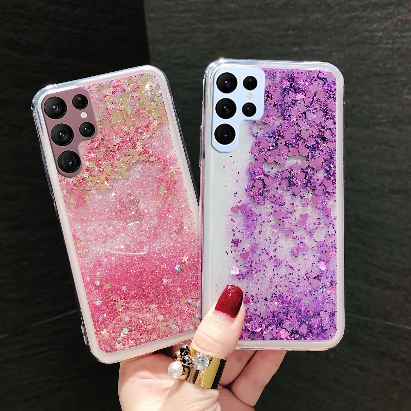 Gorgeous Glitter Quicksand Silicone Phone Case for Samsung Galaxy S23 Ultra Series Shockproof Ultra Protective