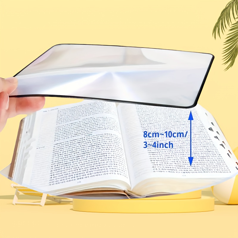 1pc ultra thin 3x magnifying glass   design portable for   of small text on maps books documents ideal for seniors and students battery not required Product details 5