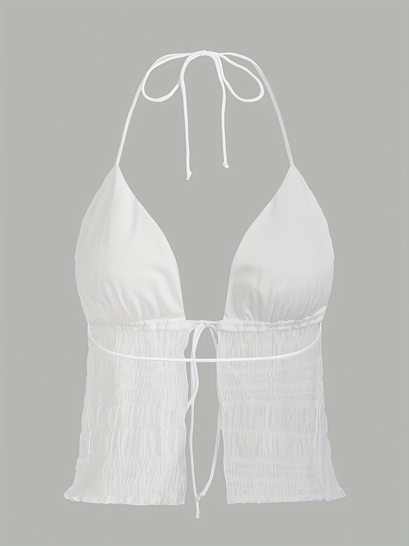 blusa sin cuello halter en espalda Temu Spain