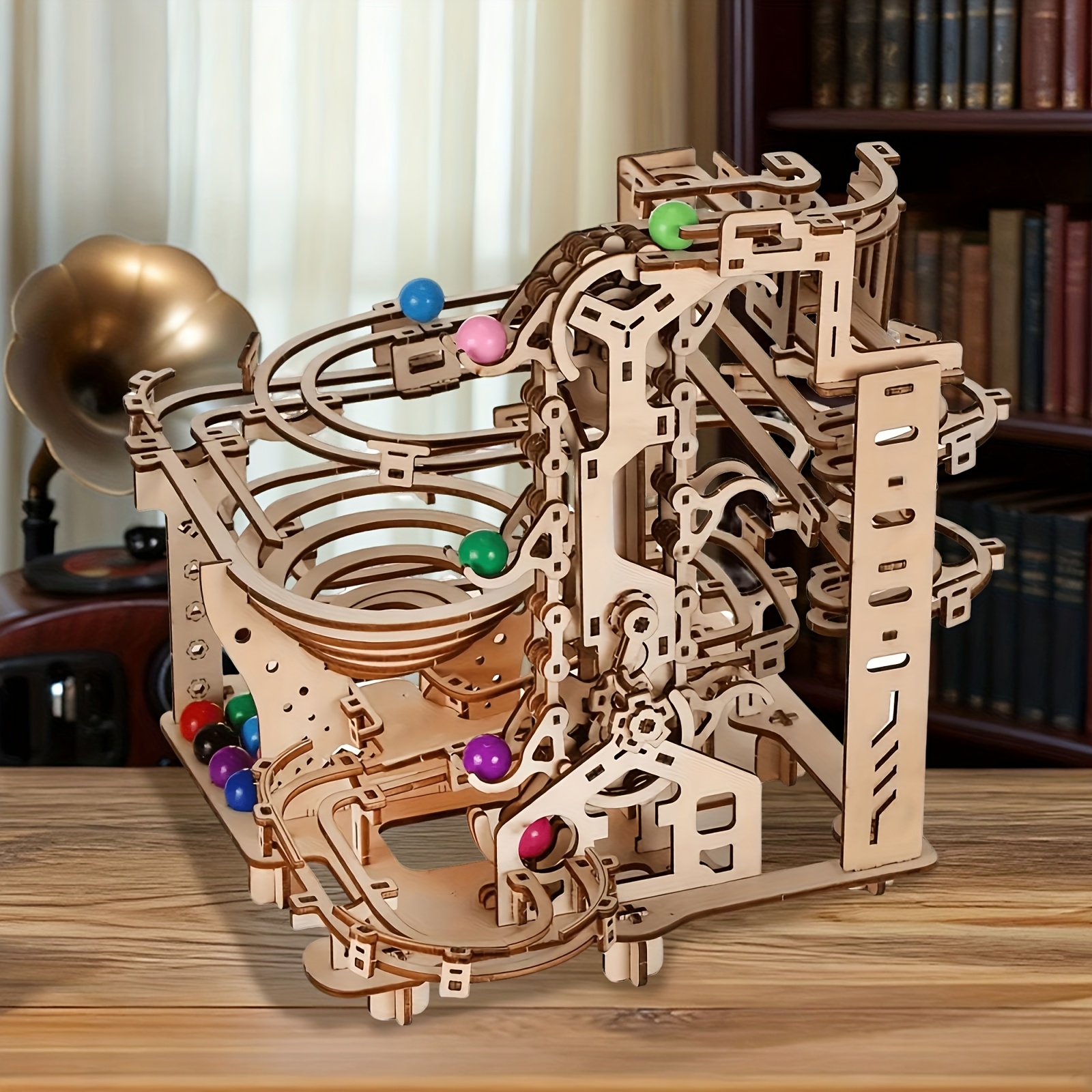 TEMU 3d Wooden Puzzles Tunnel | Educational Physics Puzzle Kit Stem Assembled Model Unique Birthday Christmas Gift For Teens Adults 14+