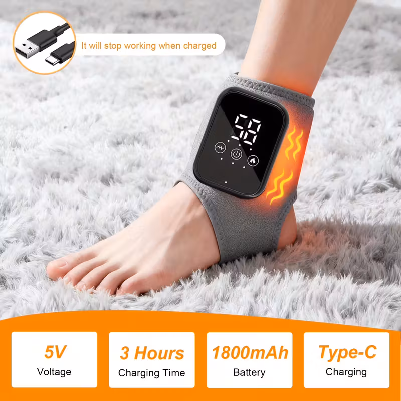 massager wireless portable 3 in 1 heated and ankle massager heating pad adjustable size with 3 vibration and adjustable heating function relaxing mind and body suitable as an gift for halloween and christmas Product details 3