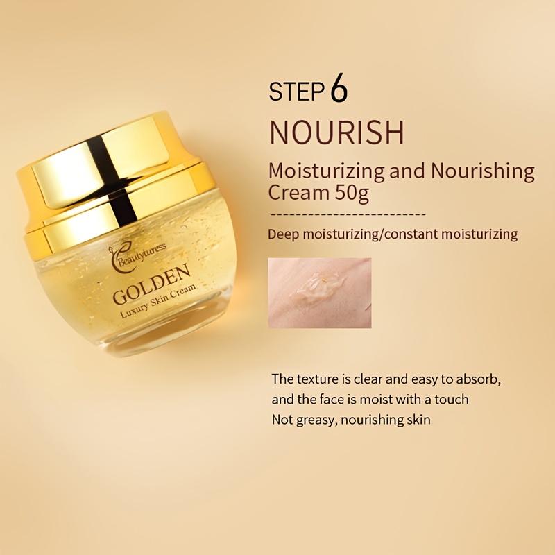 elegant ladys skincare set 9pcs set moisturizing and water retaining moisturizing dry light beige light beige is glossy contains niacinamide hyaluronic acid and other light beige care ingredients high end womens set suitable for parties details 9