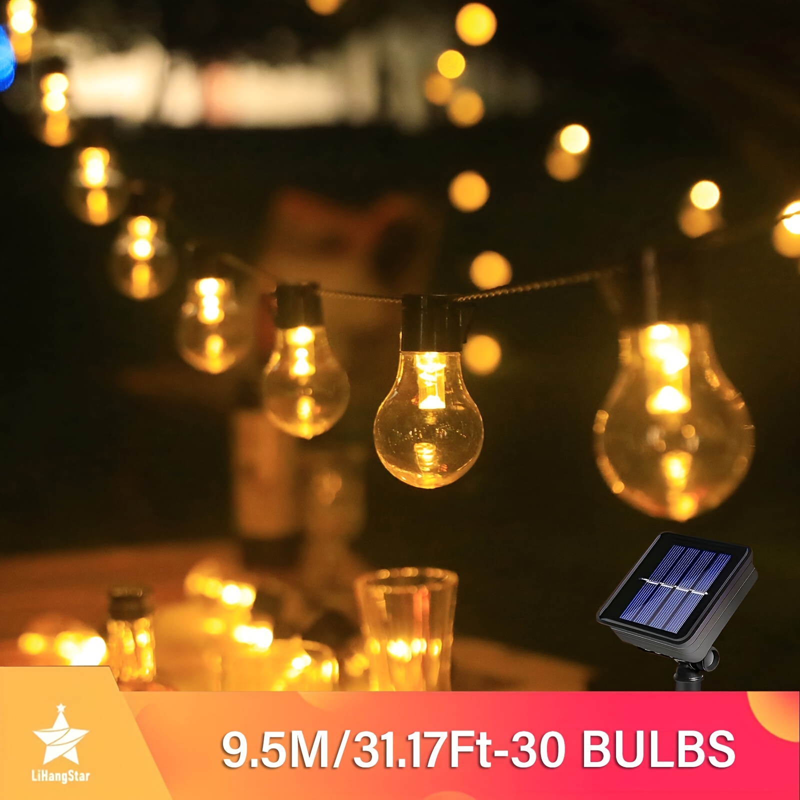 TEMU 10/ Lights Solar Indoor/outdoor String Lights, Intelligent Light Control Sensor, Automatically Lights , Outdoor Led Christmas Decorative Lights,