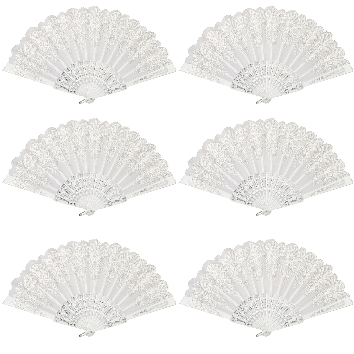 TEMU 6pcs Women's Black Golden Vintage Folding Fans Gothic Style Theme Party European Court Dress Additions Stage Cheongsam Dark Aesthetic Outfit
