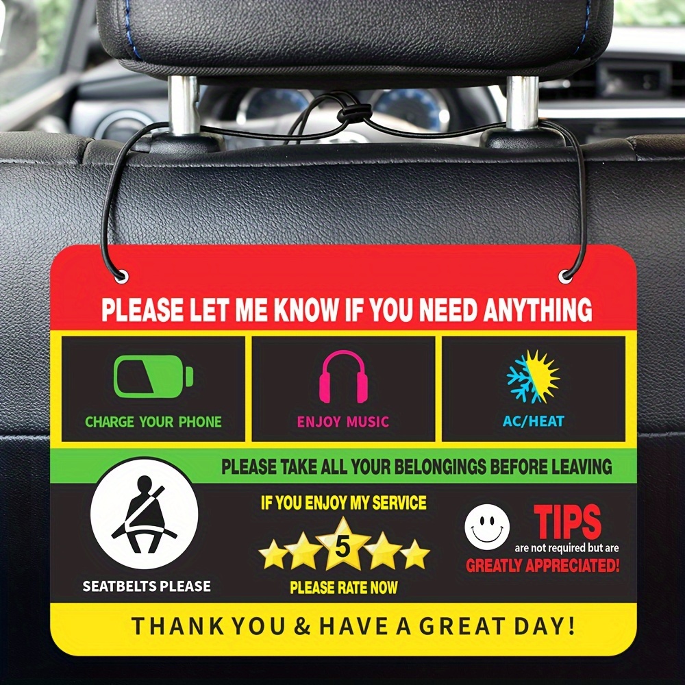 

2pcs - Share Signs - Dual-sided, Pvc Car Accessories For Driver Appreciation