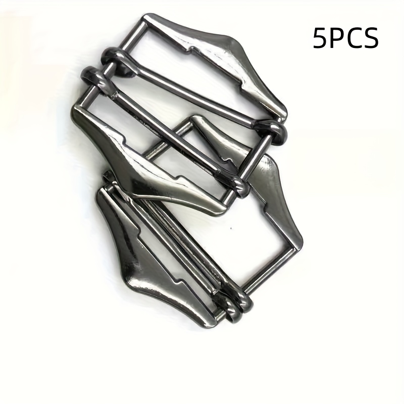 TEMU Lot de 5 boucles métalliques de 20 mm pour sac à dos, à double broche coulissante, crochet, pour réglage de sangle, accessoire de clip de