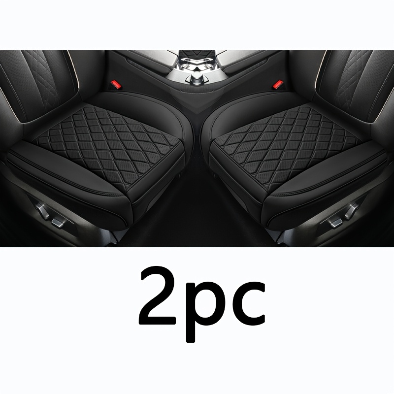 TEMU Car Cushion Full Faux Leather Single Driver Seat Cushion Cover Full Coverage Non-slip Without Backrest Universal