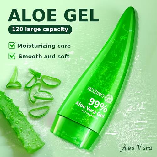 120g aloe vera gel for face neck care 99 pure hypoallergenic formula moisturizing hydration soothes dry light beige suitable for all light beige types including sensitive men women aloe vera soothing gel light beige hydration booster natural design aloe concentrate