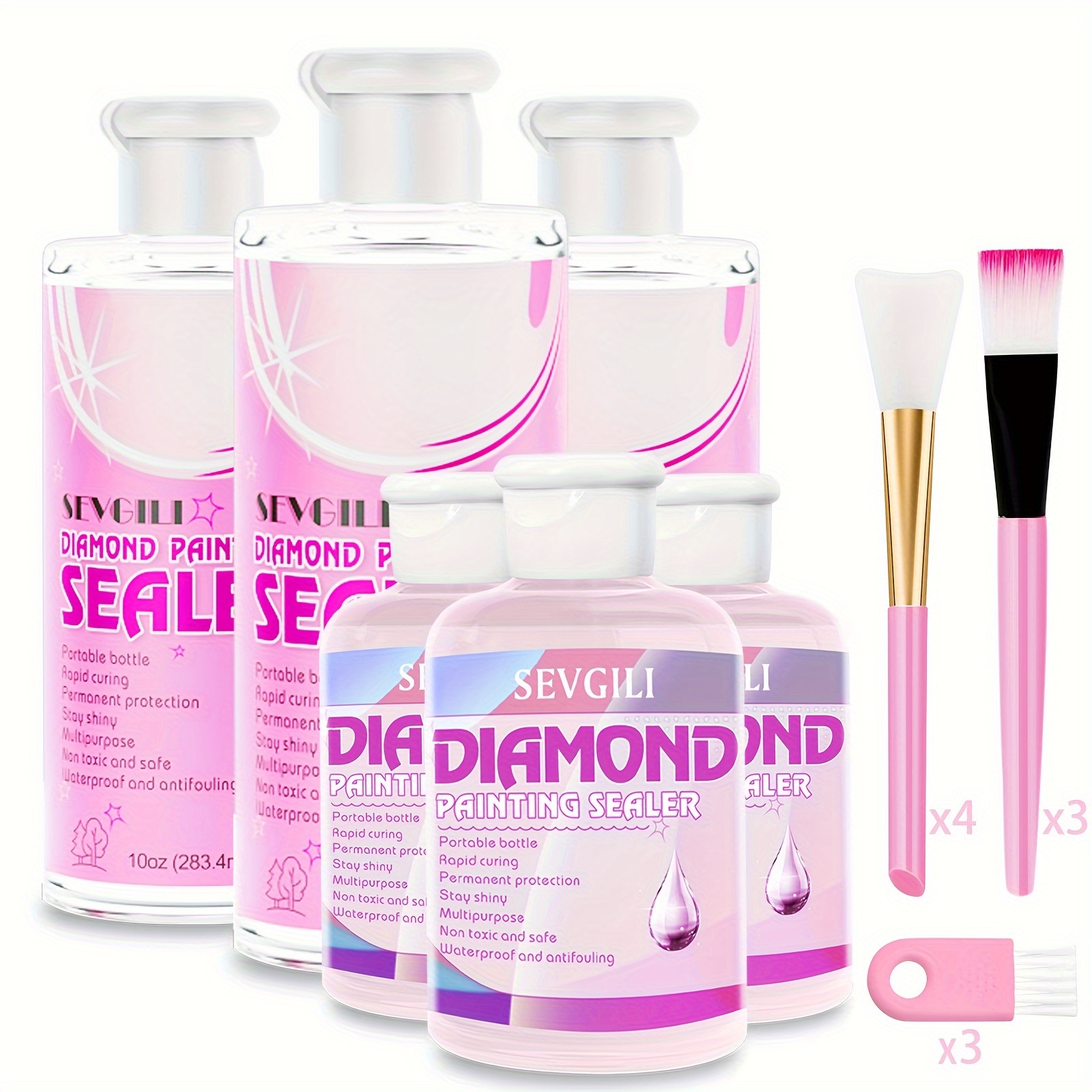 

Diamond Painting Sealer Kits 1210.2ml With Brushes, Diamond Art Sealer Puzzle Glue Diamond Painting Accessories And Tools For Adults (42oz)