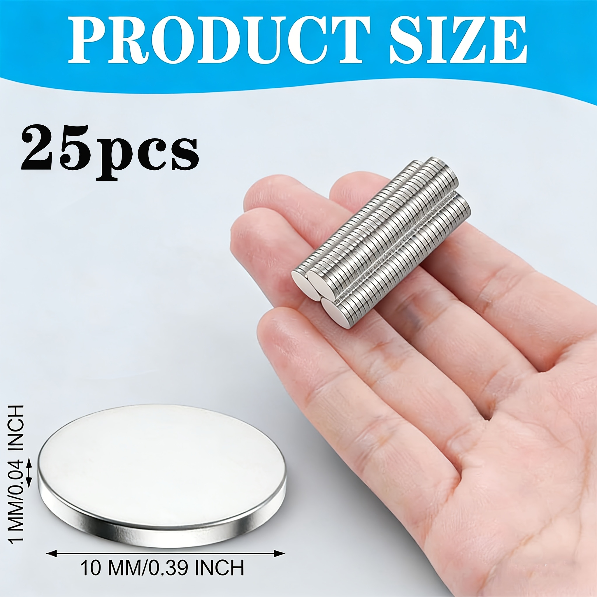 E-shop 10x3mm Runde Magnete, Kühlschrankmagnete, Mehrzweck-Kleinscheibenmagnete für die Organisation zu Hause, Büro-Notizzettelhalter,