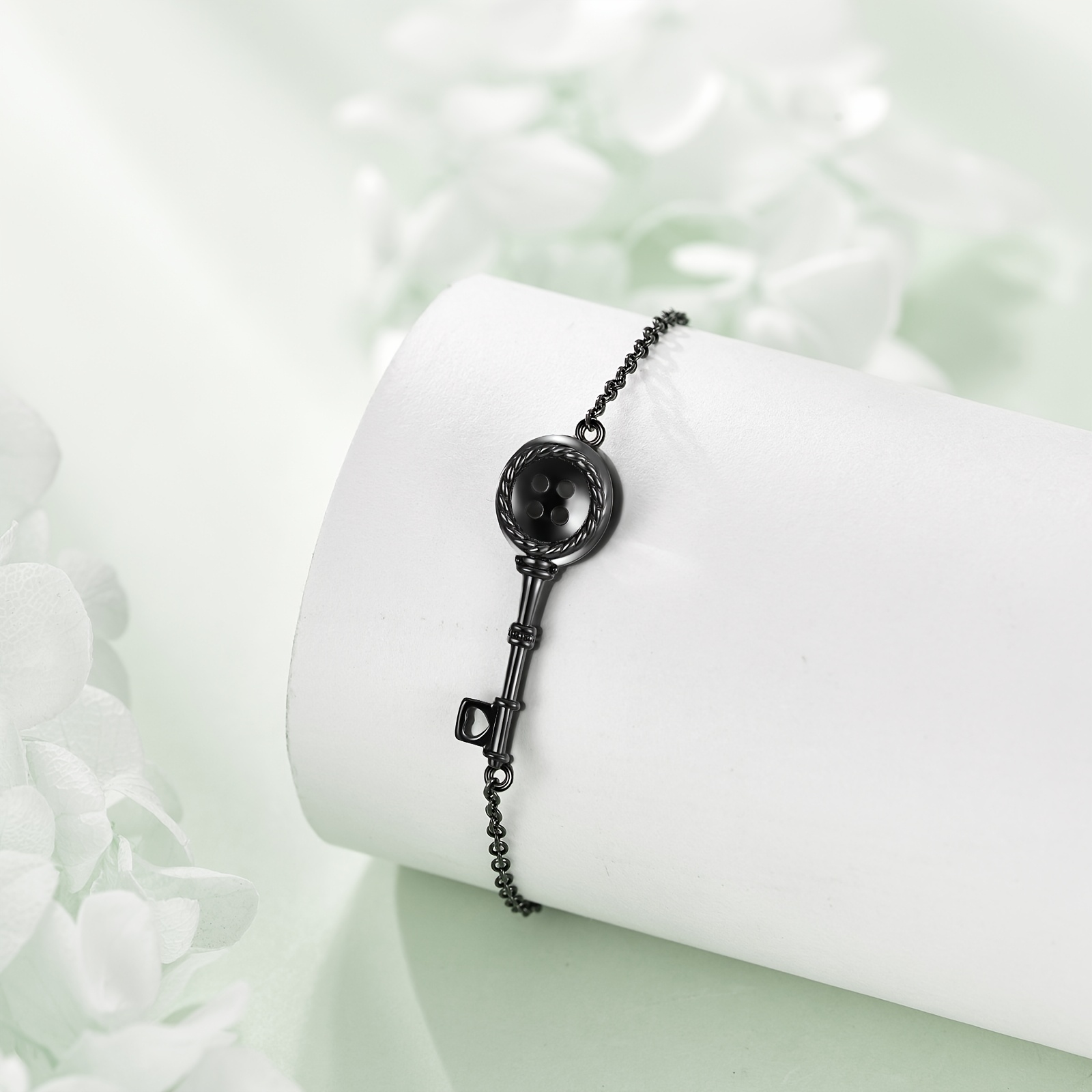 Sterling Silver Key Charm Bracelet for Women