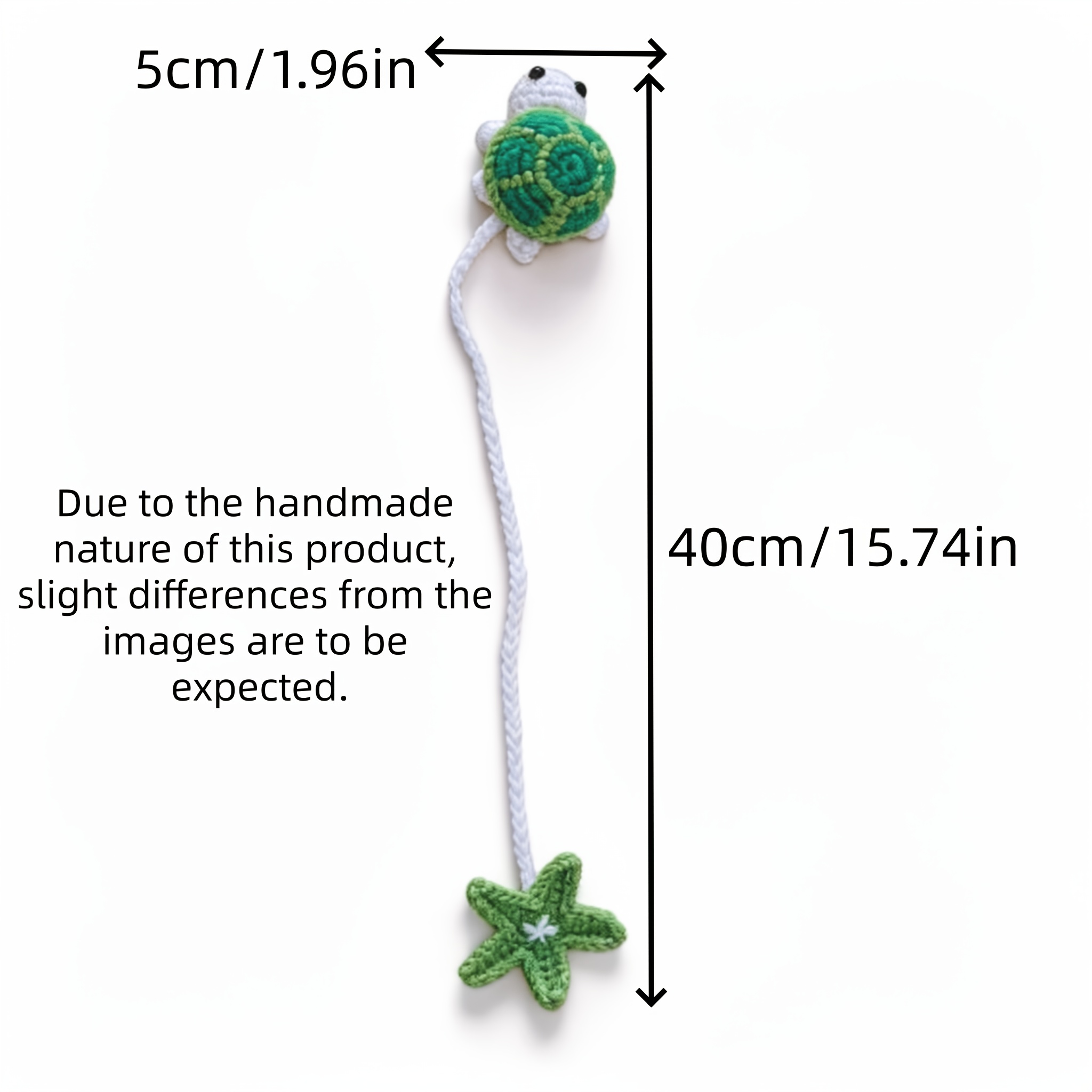 TEMU 1 pièce Petite Tortue Tissé à , Serre-pages Crocheté en Dimensions, Cordon Multifonctionnel, Embout de Rideau, Ornement Suspendu pour Intérieur